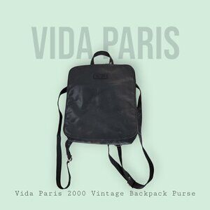 Vida Paris 2000 Backpack Purse - Vintage Y2K Style